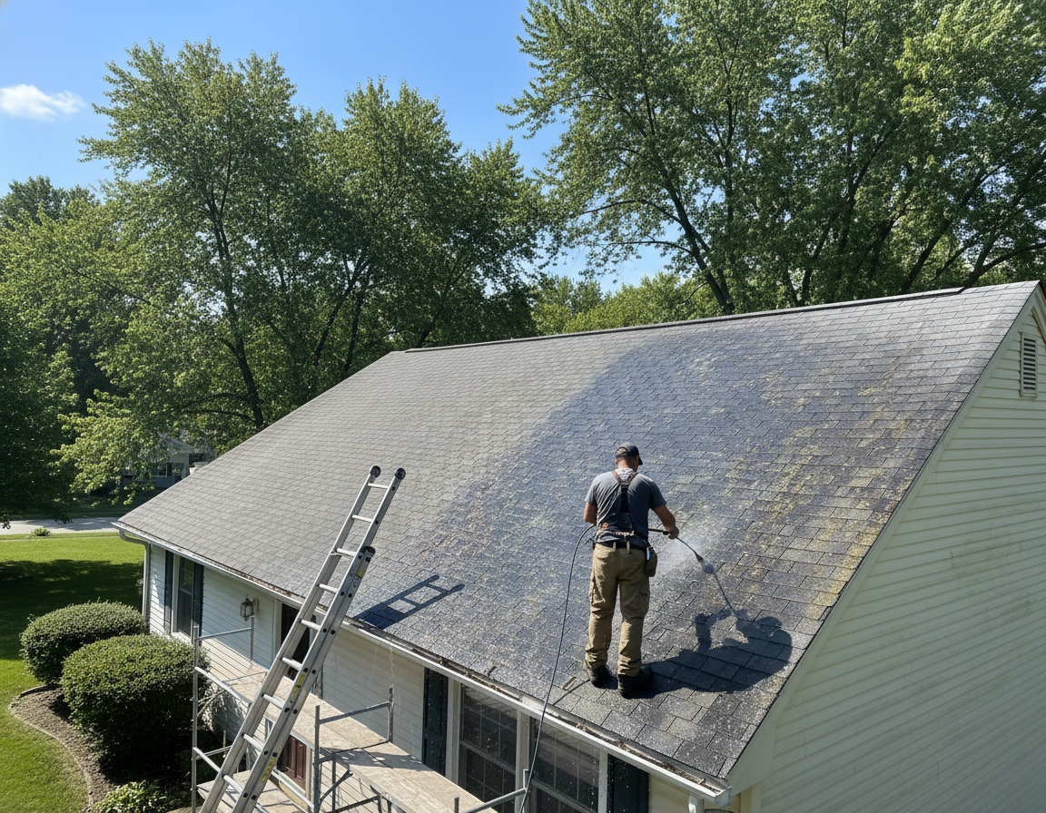 Safe Roof Care in Lewis Center For Asphalt Shingle Roofs